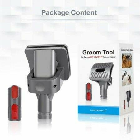 Dog Pet Groom Tool Attachment Compatible with Dyson V11 V10 V8 V7 V6 Vacuum Cleaner with Quick Release Converter Adapter