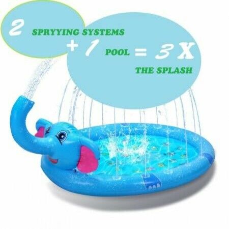 3 in 1 Splash Pad Inflatable Sprinkler Pool, Kids Pool Baby Pool Toddler Pool Inflatable Water Toys Outdoor Swimming Pool for Babies and Toddlers