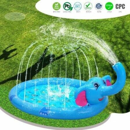 3 in 1 Splash Pad Inflatable Sprinkler Pool, Kids Pool Baby Pool Toddler Pool Inflatable Water Toys Outdoor Swimming Pool for Babies and Toddlers