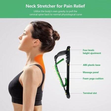 Neck Stretcher for Neck Pain Relief, Neck and Shoulder Relaxer  (Green)