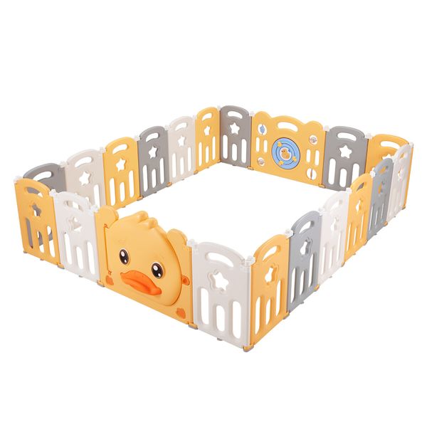 Baby Playpen Fence Barrier Safety Gate Play Room Enclosure Playground Activity Centre Yard Foldable for Child Toddler Kids 20 Panels