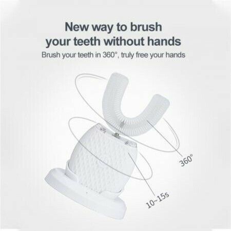 U-shaped Teeth Whitening Ultrasonic Tooth Brush Kit Automatic 360 Degree Wirelss  Electric Toothbrush