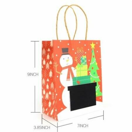 4PCS Assorted Gift Bags for Christmas 17.8x22.9x9.8cm