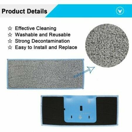 Washable and Reusable Mopping Pads for iRobot Mop (4 Dry Pads)