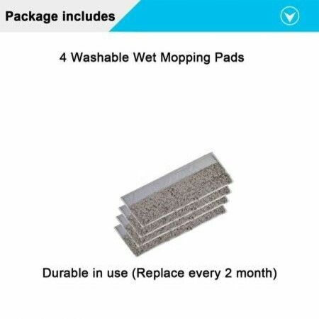 Washable and Reusable Mopping Pads for iRobot Braava Jet m6 (6110) (6012) (6112) Wi-Fi Connected Robot Mop (4 Wet Pads)