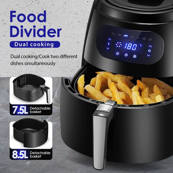 Maxkon 1800W 8.5L Air Fryer Touch Control Frying Food Kitchen Appliance Non-Oil Food Maker 