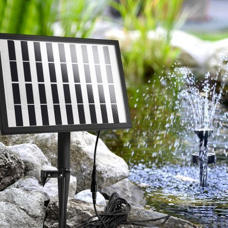 Gardeon Solar Pond Pump with Battery LED Lights 4 FT