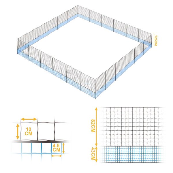 50mx1.25m portable chicken fencing backyard net set in various shape for rooster hen duck geese