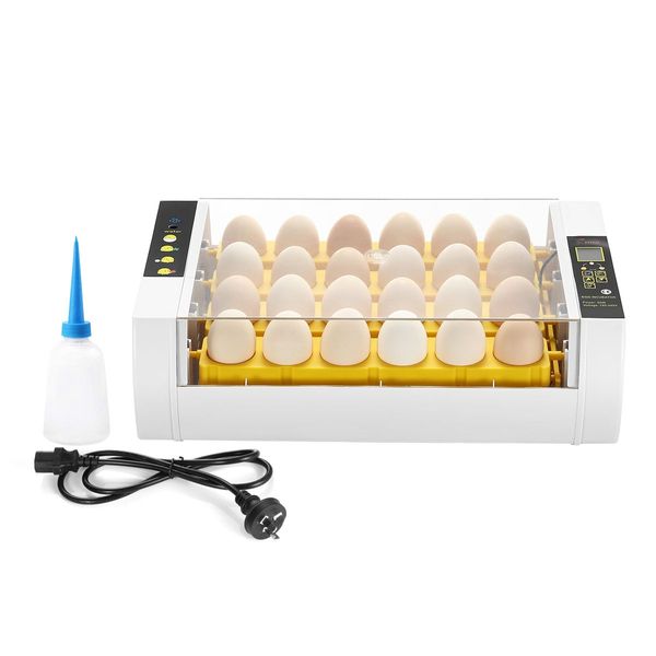 24 eggs auto incubator ingupetor digital hatcher for chicken quail duck goose w/ monitor led screen