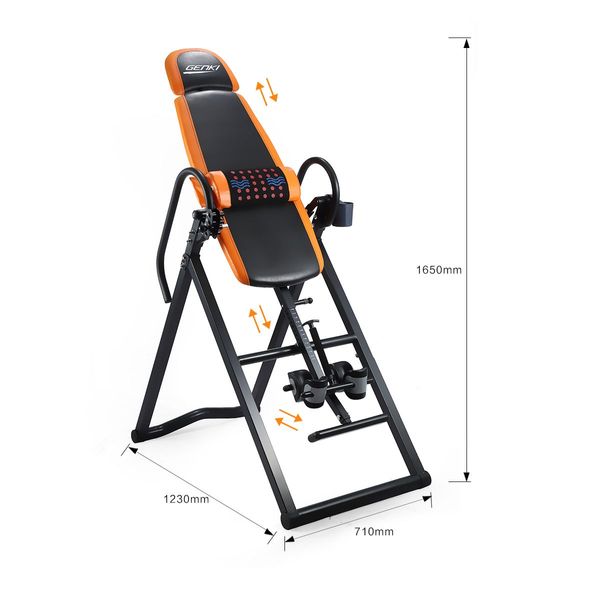 foldable safty gravity inversion table back invertor 180 degrees adustable range