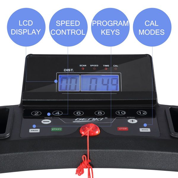 340mm Belt foldable fitness treadmill home running machine gym exercise equipment