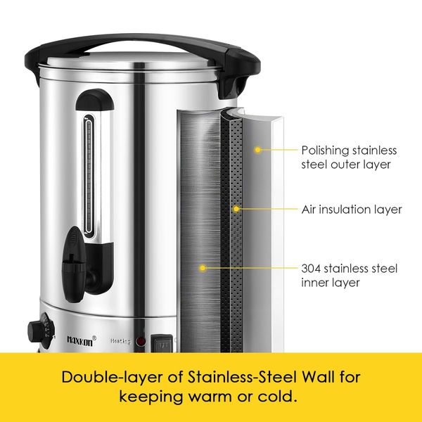 20L 2-layer super insulation hot water urn stainless steel for coffee juice cider or tea