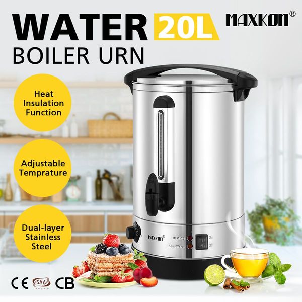 20L 2-layer super insulation hot water urn stainless steel for coffee juice cider or tea