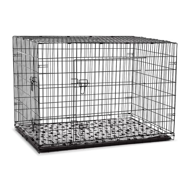 48" 2 doors 2 dividers XL collapsible Dog Crate Cage with pet bed