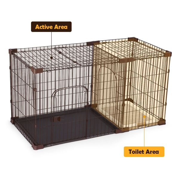 XL collapsible pet dog wire metal crate kennel 2 compartment cage anti-corrosion