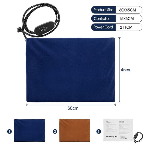 pet dog elderly cat L instant heating bed pad mat blanket chew-resistant & waterproof
