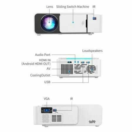 LED projector 2021 UPGRADED 800*600p Resolution 1080 HD with Youtube APK