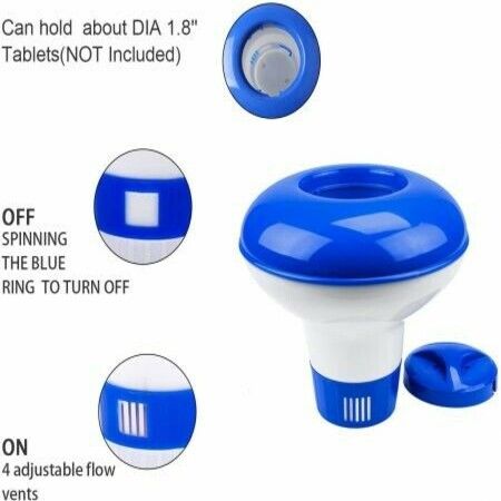 Floating Chlorine Dispenser for Pools, Mini Chemical Floater Dispenser