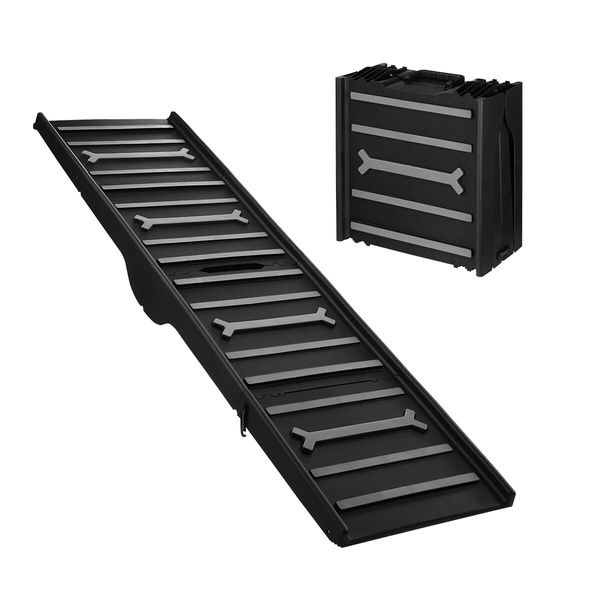 Dog Ramp for Car SUV Truck Pet Safety Stairs Foldable Steps Portable  Ladder Non-slip Travel