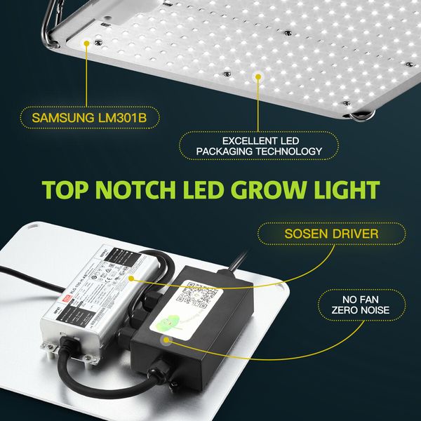 1000W LED Grow Light for Indoor Plants Full Spectrum Wireless Remote Control APP Timing Function Dimming