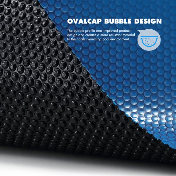 Swimming Pool Cover Safety Blanket Bubble Solar Mat Inground Above Ground 500 Micron 6.5mx3m Blue Black