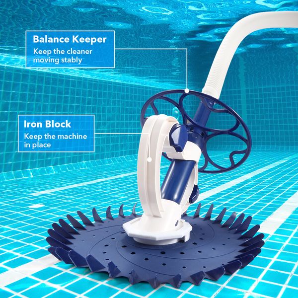 Auto Pool Cleaner Vacuum Automatic Suction Climb Wall Above Ground 10m Hose