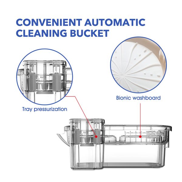 Automatic Electric Floor Mop Cleaner Cleaning Bucket 40.5x24.5x14cm