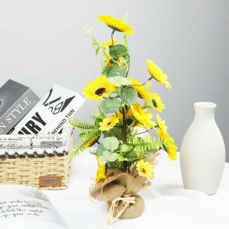 Sunflower Artificial Silk Flowers Tree Decoration