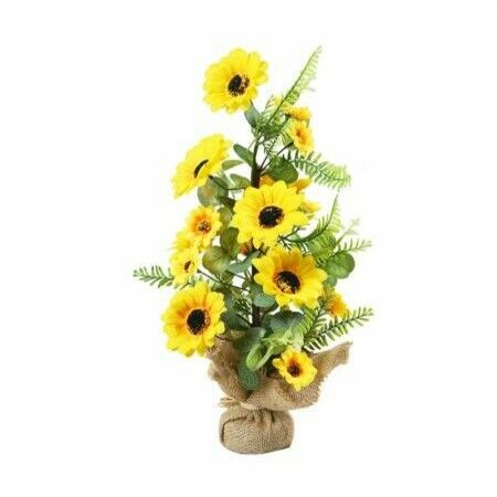 Sunflower Artificial Silk Flowers Tree Decoration