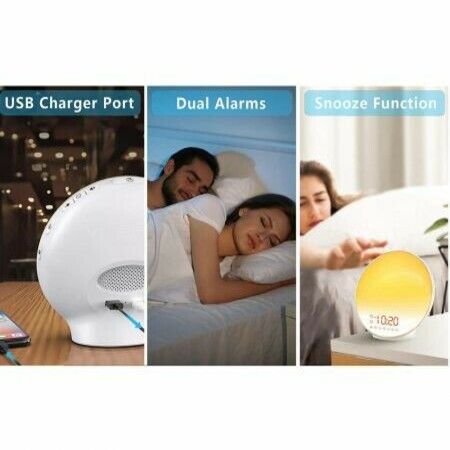 Sunrise Alarm Clock Wake up Light up Alarm Clock Sunrise Dekala Natural Light Alarm Clocks for Bedrooms Sunlight