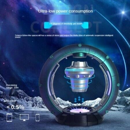 Magnetic Suspension Speaker Decoration Creative Hanging Wireless Bluetooth Subwoofer Color Changing Light Small Night Lamp