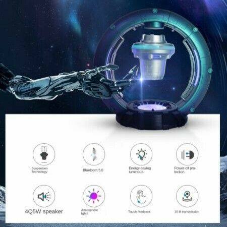 Magnetic Suspension Speaker Decoration Creative Hanging Wireless Bluetooth Subwoofer Color Changing Light Small Night Lamp