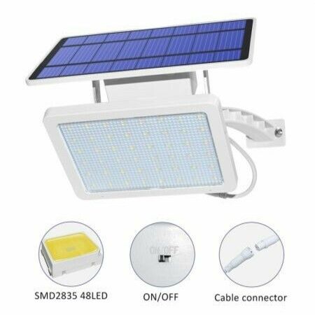 800lm 48 LED Solar Lamp Solar Light for Outdoor Garden Patio Wall Security LED Lighting with Adjustable Illumination Angle