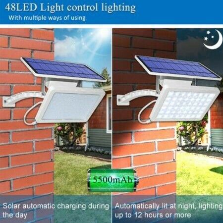 800lm 48 LED Solar Lamp Solar Light for Outdoor Garden Patio Wall Security LED Lighting with Adjustable Illumination Angle