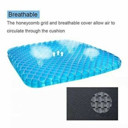 3D Breathable Chair Silicone Gel Cushion Latex Orthopedic Seat Pad Honeycomb Summer Cool For office?car seat