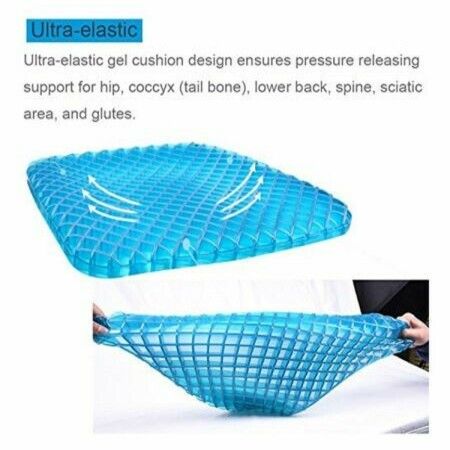 3D Breathable Chair Silicone Gel Cushion Latex Orthopedic Seat Pad Honeycomb Summer Cool For office?car seat