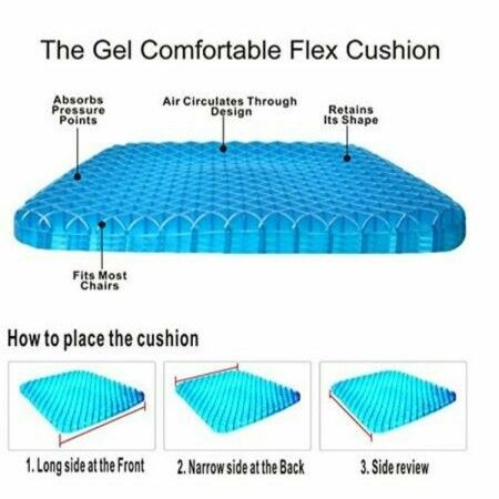 3D Breathable Chair Silicone Gel Cushion Latex Orthopedic Seat Pad Honeycomb Summer Cool For office?car seat