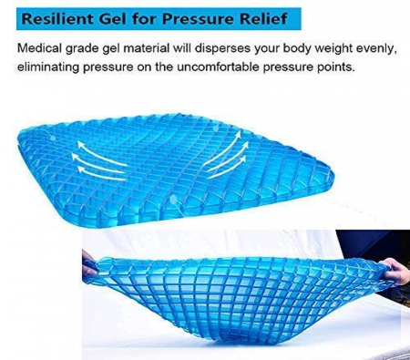 3D Breathable Chair Silicone Gel Cushion Latex Orthopedic Seat Pad Honeycomb Summer Cool For office?car seat