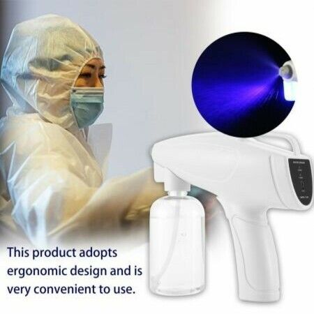 wireless disinfection gun, electric spray gun, blue-ray spray disinfection machine, handheld atomization househ