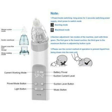 2021 Newest Nasal Aspirator for Baby Electric Nose Sucker,Multi-Function Blackhead Cleansing and Infant Nose Cleaner for Kids Toddlers