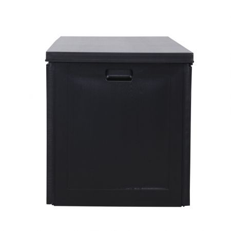 Gardeon Outdoor Storage Box 390L Container Lockable Garden Bench Shed Tools Toy All Black