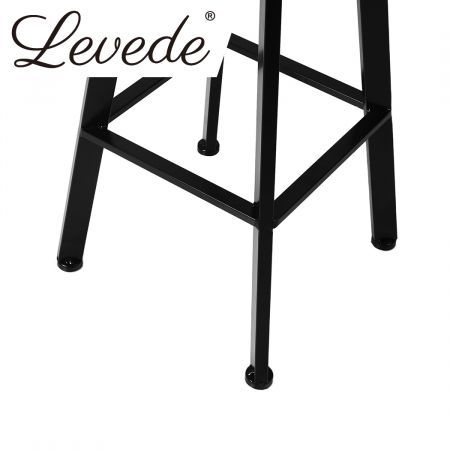 Levede Industrial Bar Stools Kitchen Stool Wooden Barstools Swivel Vintage Chair