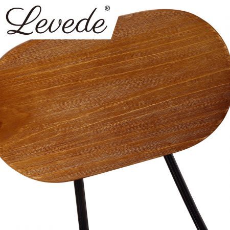 Levede 4x Industrial Bar Stools Kitchen Stool Wooden Barstools Swivel Vintage