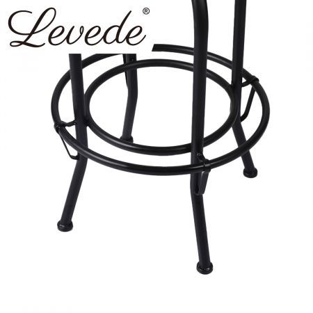 Levede Industrial Bar Stools Kitchen Stool Wooden Barstools Swivel Vintage Chair