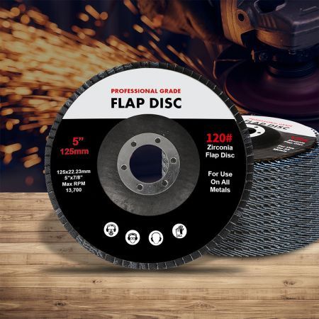 Traderight Flap Discs 125mm 5" Zirconia Sanding Wheel 120 # Sander Grinding x10