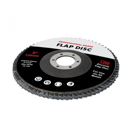 Traderight Flap Discs 125mm 5" Zirconia Sanding Wheel 120 # Sander Grinding x20