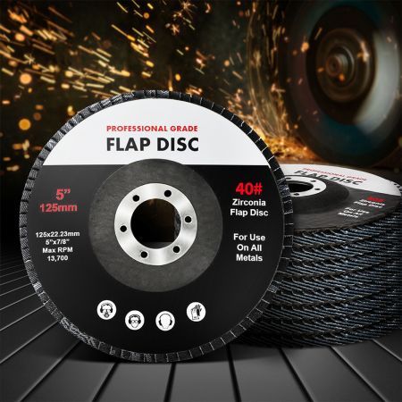 Traderight Flap Discs 125mm 5" Zirconia Sanding Wheel 40# Sander Grinding x100