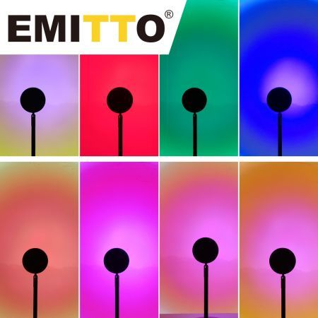 EMITTO USB Sunset Projection Lamp LED Modern Romantic Night Light Multi-colour