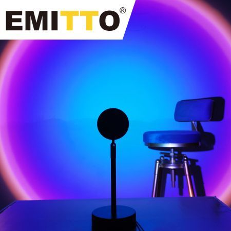 EMITTO USB Sunset Projection Lamp LED Modern Romantic Night Light Decor Rainbow