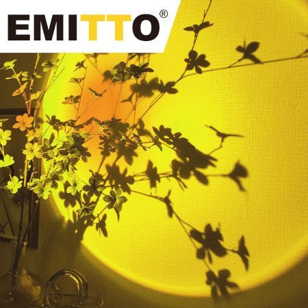 EMITTO USB Sunset Projection Lamp LED Modern Romantic Night Light Decor Sun